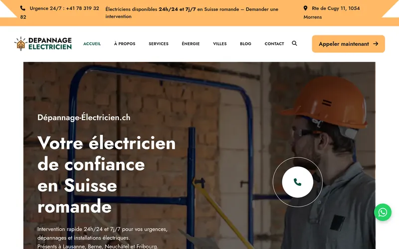 Dépannage Électricien 24/7